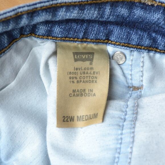 Levi's 580 Denim Blue Jeans Y2K Size 22W Plus Size - Picture 4 of 5